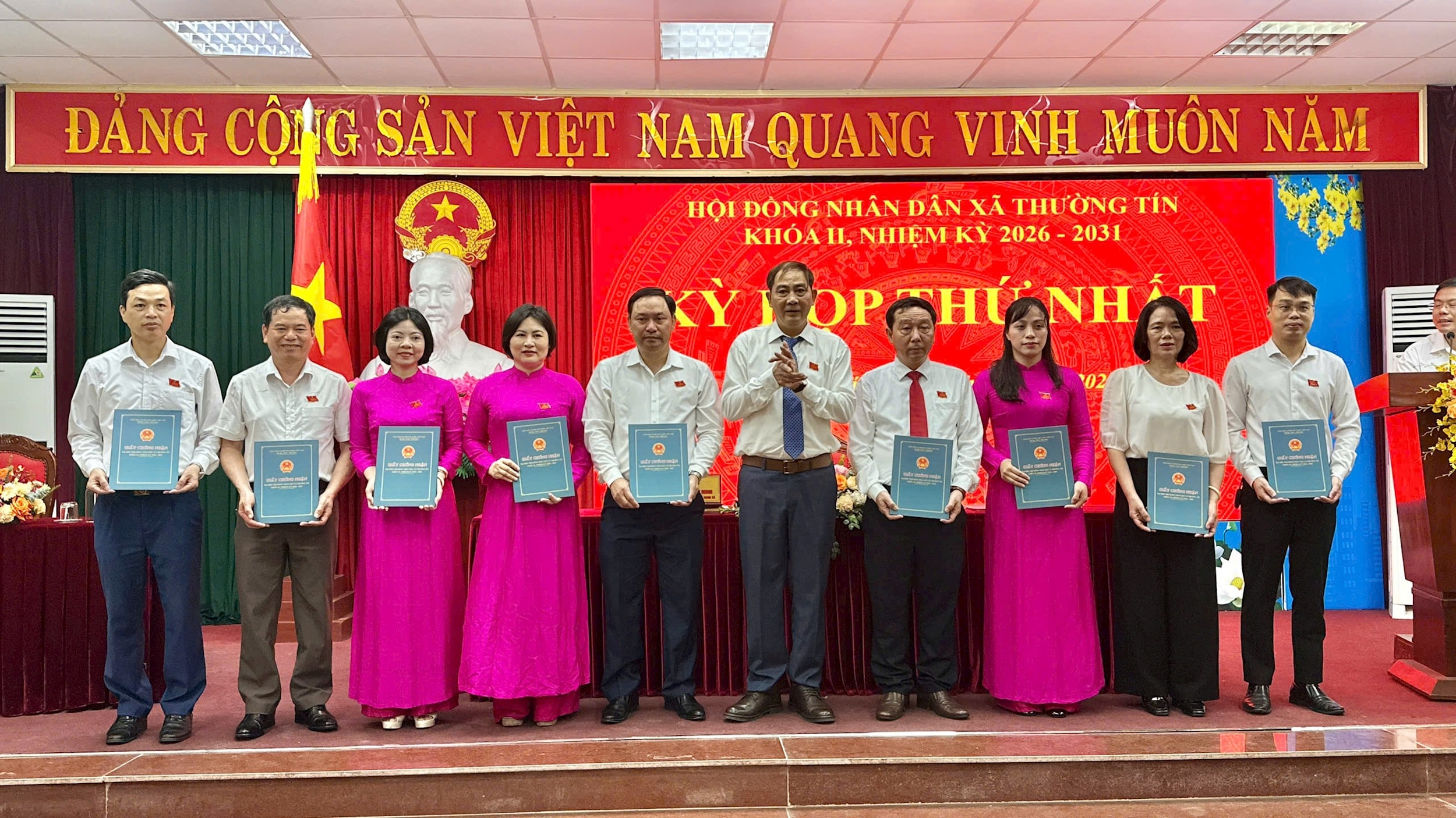Xã Thường Tín kiện toàn bộ máy lãnh đạo nhiệm kỳ 2026-2031, tạo nền tảng thực hiện mục tiêu phát triển giai đoạn mới