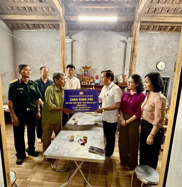 Xã Sơn Đồng chung tay hỗ trợ hộ nghèo, lan tỏa tinh thần đại đoàn kết toàn dân tộc