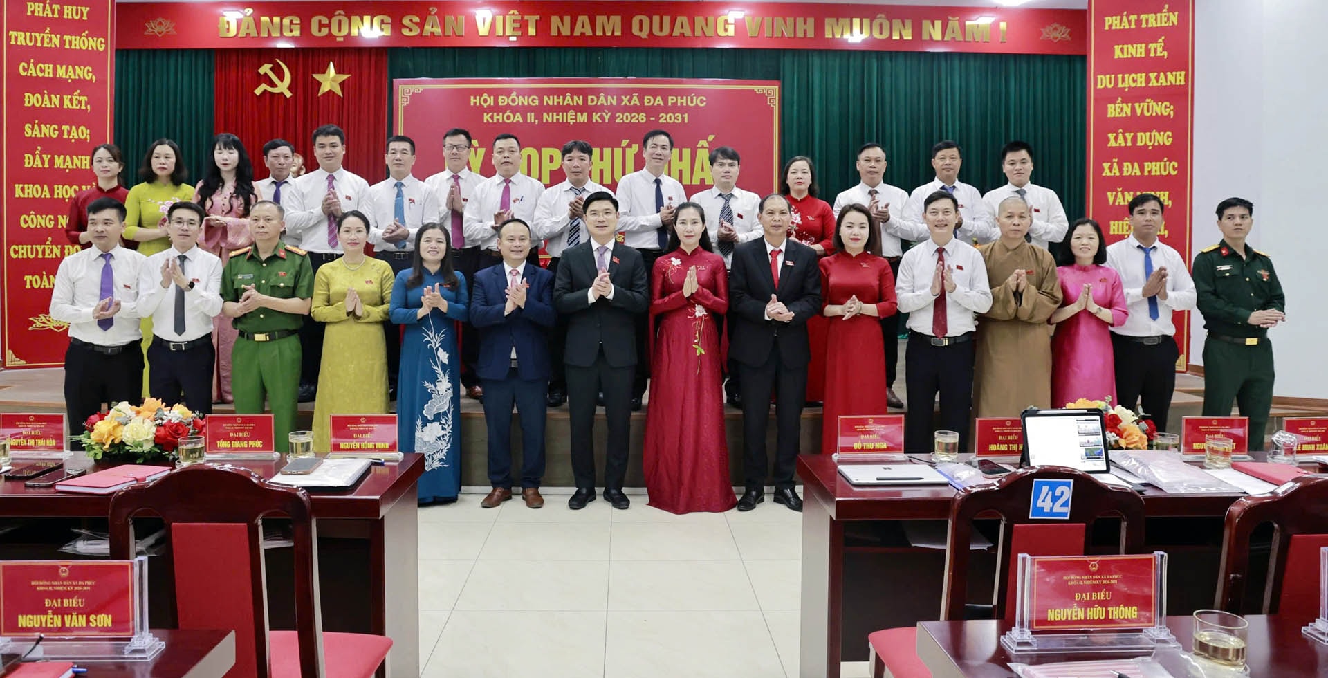 Xã Đa Phúc kiện toàn bộ máy lãnh đạo tại Kỳ họp thứ nhất HĐND khóa II