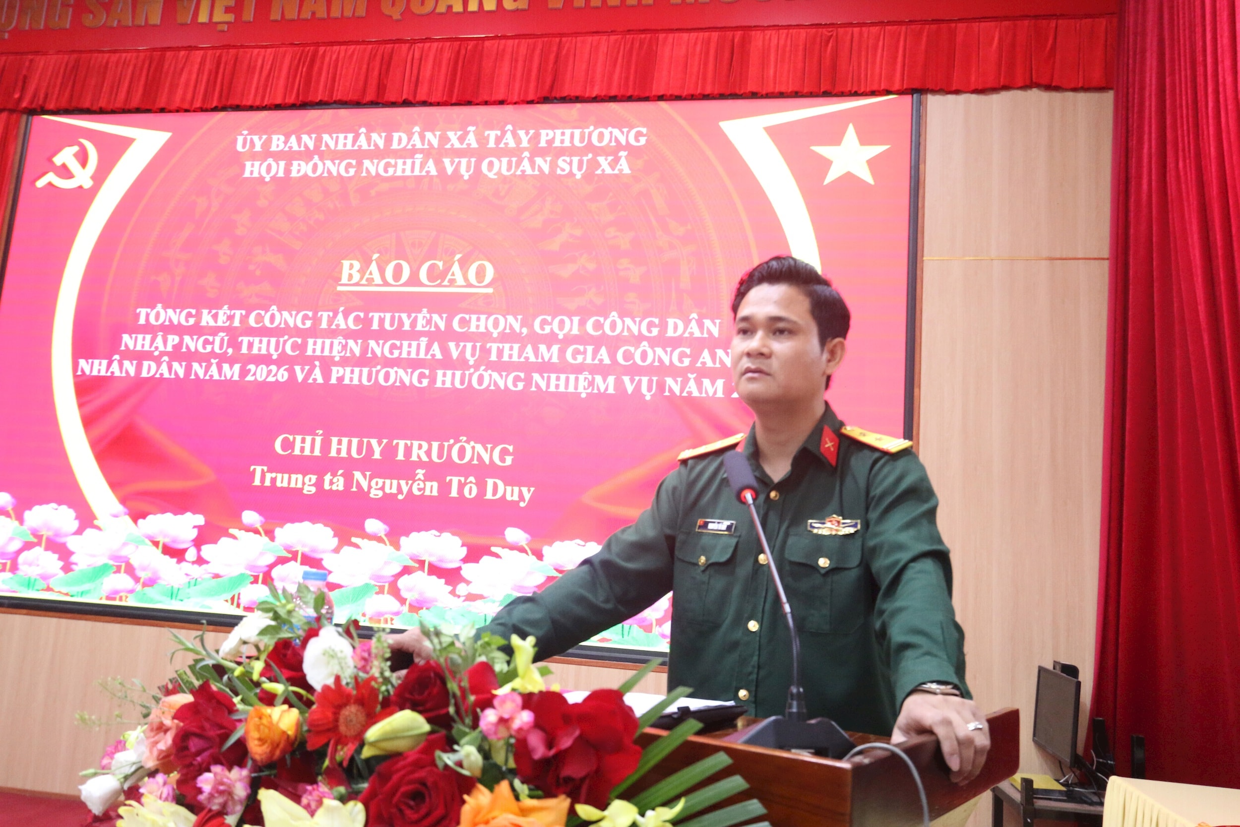 Xã Tây Phương hoàn thành 100% chỉ tiêu tuyển quân năm 2026, 66 thanh niên lên đường thực hiện nghĩa vụ