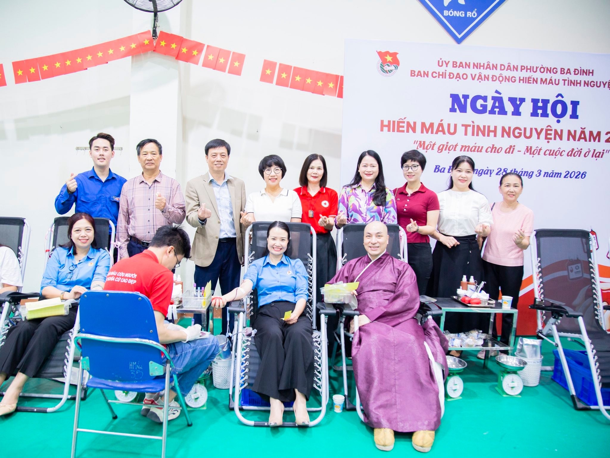 Phường Ba Đình tiếp nhận hơn 600 đơn vị máu trong Ngày hội hiến máu tình nguyện năm 2026