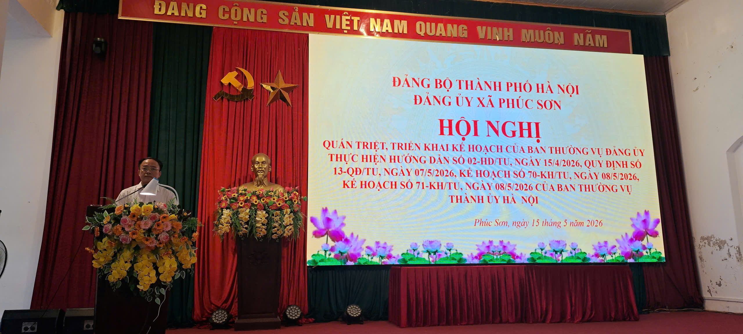 Đảng ủy xã Phúc Sơn quán triệt các văn bản mới của Thành ủy Hà Nội, thống nhất hành động trong toàn Đảng bộ