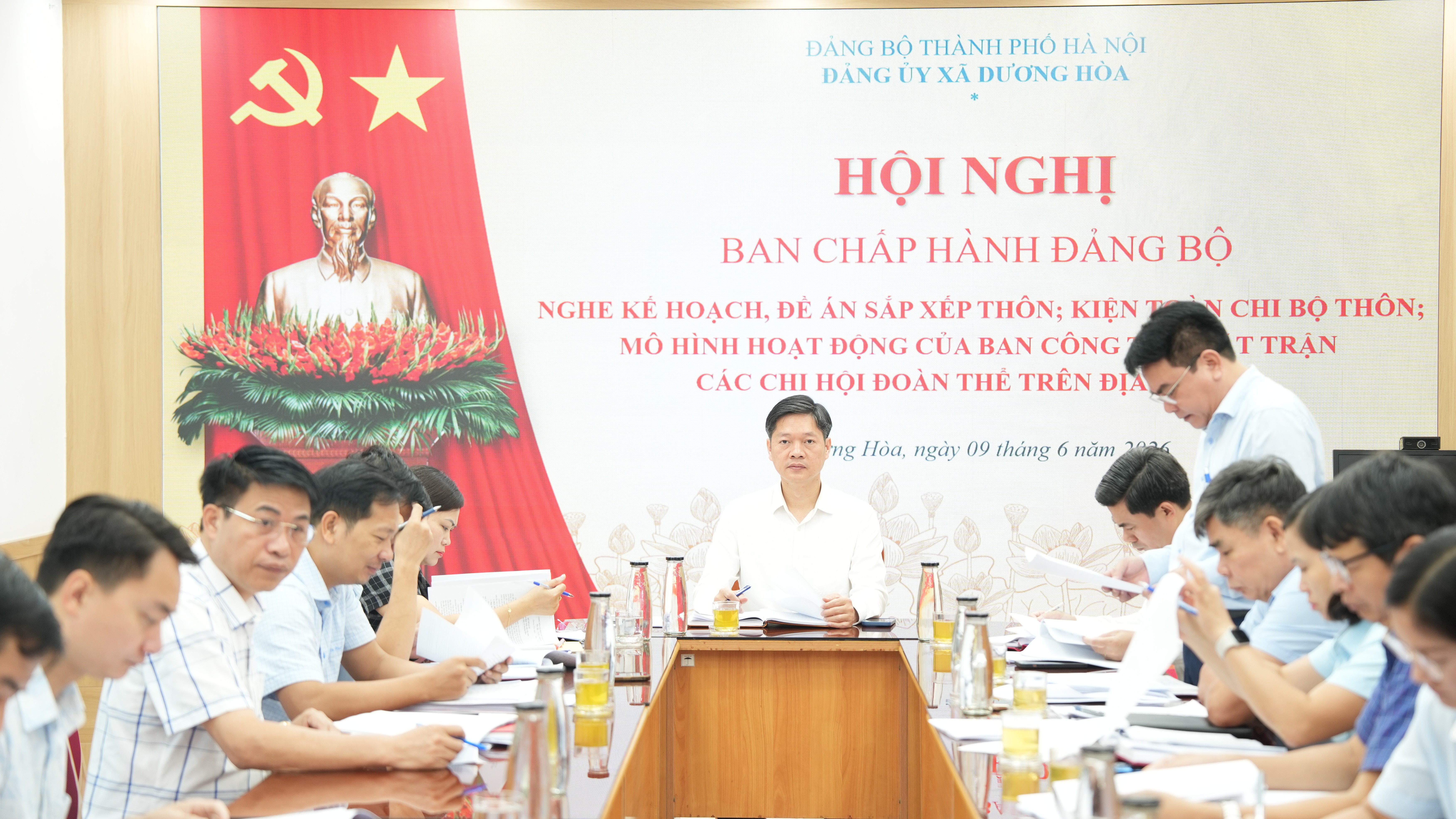 Đảng bộ xã Dương Hoà thống nhất phương án sắp xếp thôn và kiện toàn hệ thống chính trị ở cơ sở