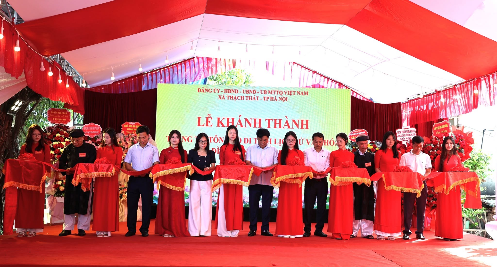 Xã Thạch Thất khánh thành công trình tu bổ Di tích Quốc gia Đình Kim Quan
