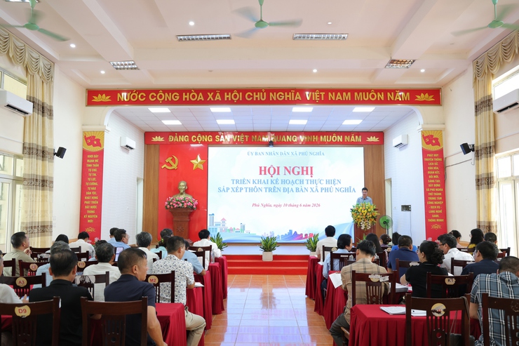Xã Phú Nghĩa triển khai phương án sắp xếp thôn, hướng tới tinh gọn tổ chức và nâng cao hiệu quả quản trị cơ sở