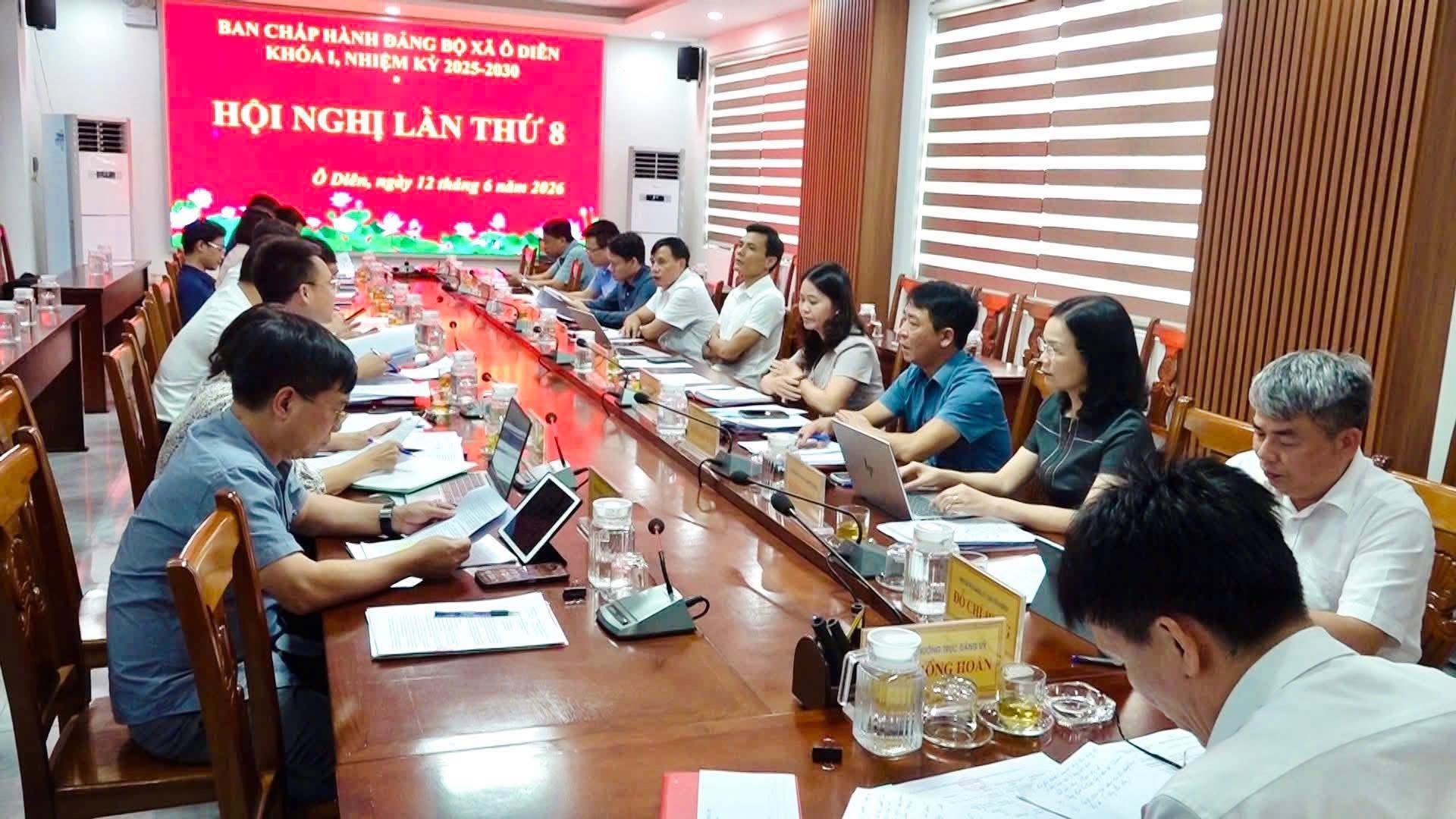Đảng bộ xã Ô Diên thống nhất thông qua nhiều nội dung trọng tâm phục vụ nhiệm vụ phát triển địa phương