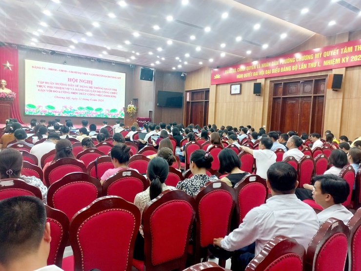 Phường Chương Mỹ nâng cao năng lực số cho cán bộ qua tập huấn hệ thống HanoiWork