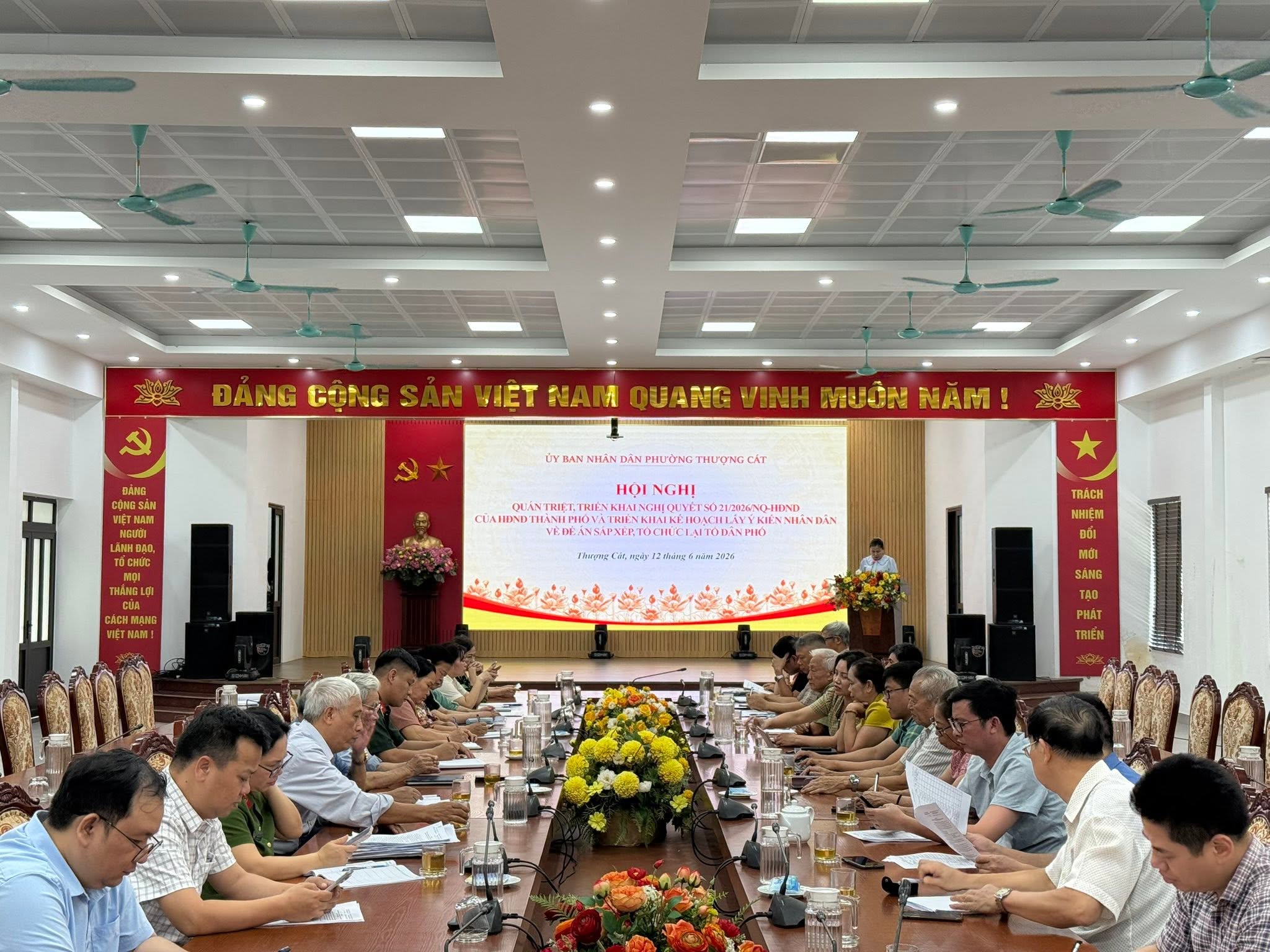 Phường Thượng Cát lấy ý kiến nhân dân về phương án sắp xếp tổ dân phố