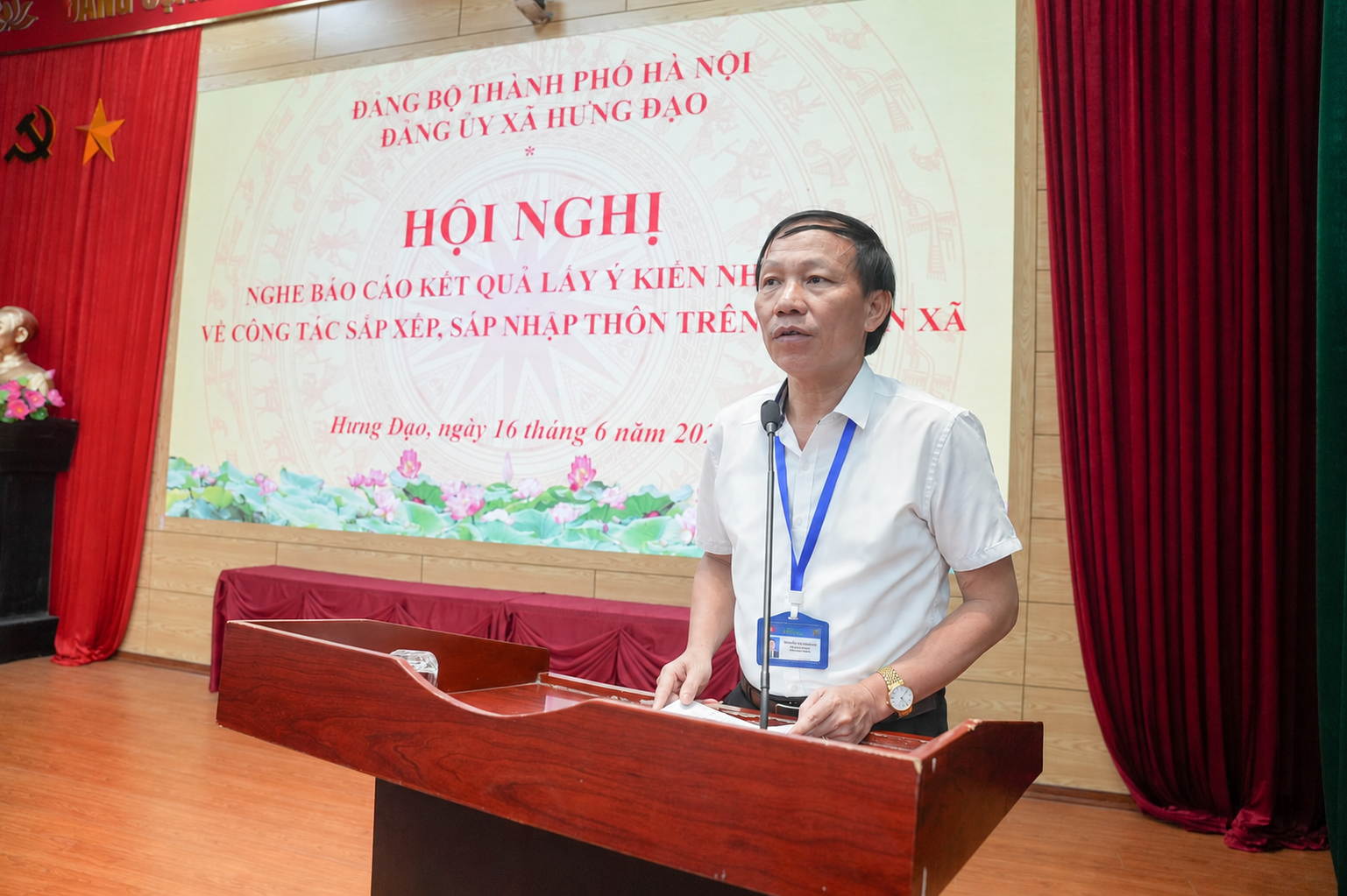 Đảng ủy xã Hưng Đạo rà soát kết quả lấy ý kiến nhân dân, hoàn thiện phương án sắp xếp thôn dân cư