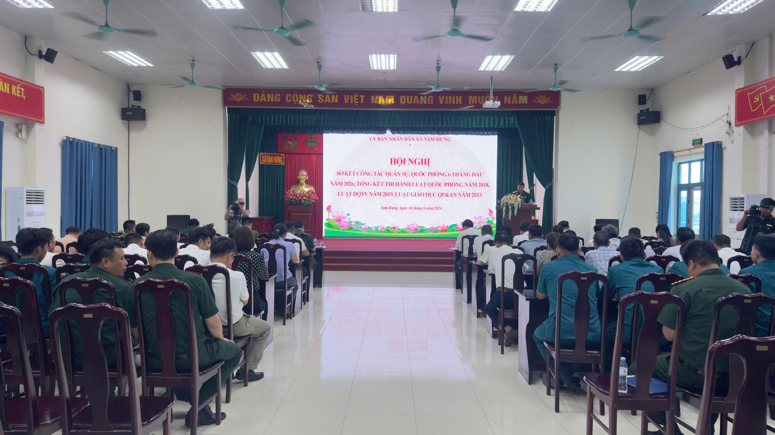 Xã Tam Hưng nâng cao chất lượng nhiệm vụ quốc phòng, quân sự địa phương gắn với xây dựng thế trận quốc phòng toàn dân vững chắc