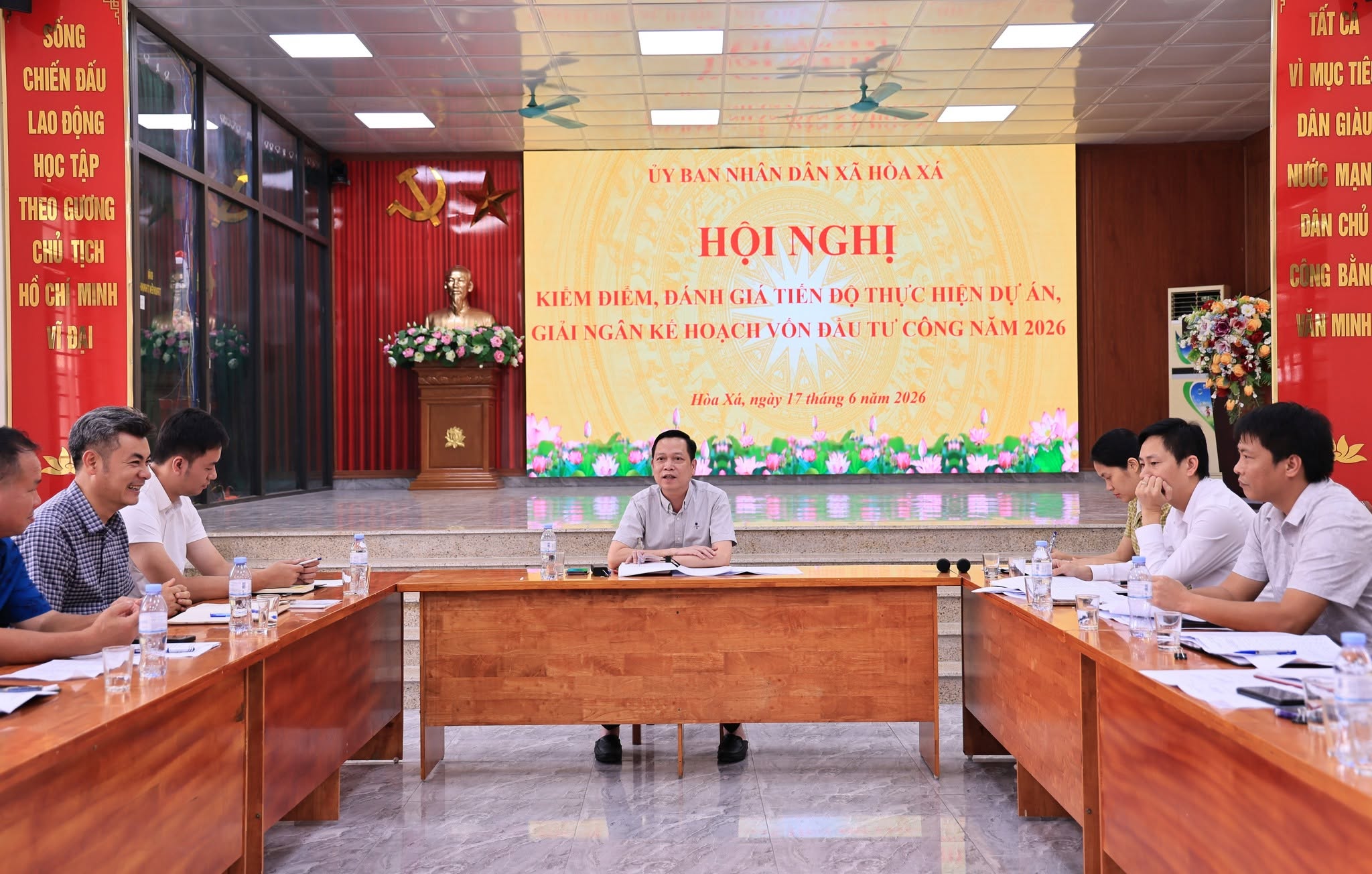UBND xã Hoà Xá quyết liệt chỉ đạo đẩy nhanh tiến độ dự án và giải ngân vốn đầu tư công