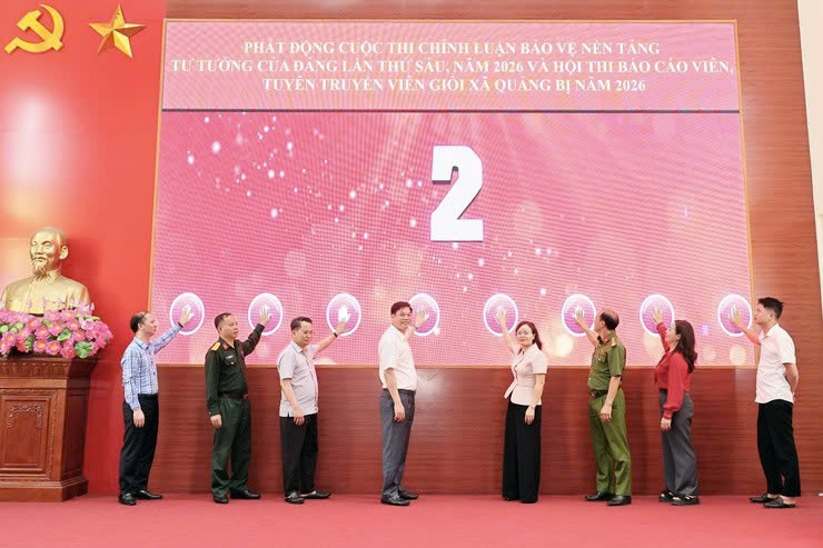 Xã Quảng Bị phát động Cuộc thi Chính luận bảo vệ nền tảng tư tưởng của Đảng lần thứ Sáu và Hội thi báo cáo viên, tuyên truyền viên giỏi năm 2026