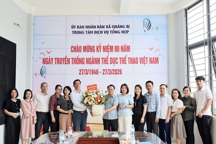 Lãnh đạo xã Quảng Bị động viên ngành thể dục, thể thao tiếp tục lan tỏa phong trào rèn luyện sức khỏe trong cộng đồng
