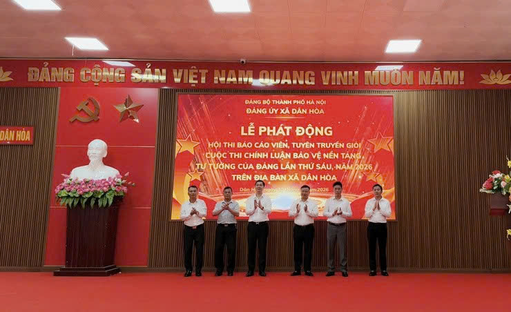 Xã Dân Hòa phát động Cuộc thi Chính luận và Hội thi Báo cáo viên, tuyên truyền viên giỏi năm 2026