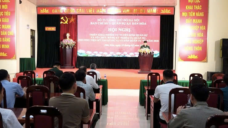 Xã Dân Hòa triển khai đồng bộ nhiệm vụ tuyển sinh quân sự và đăng ký nghĩa vụ quân sự năm 2026