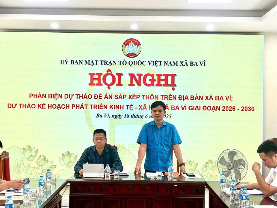Ủy ban MTTQ Việt Nam xã Ba Vì phát huy trí tuệ nhân dân góp ý Đề án sắp xếp thôn và định hướng phát triển giai đoạn mới