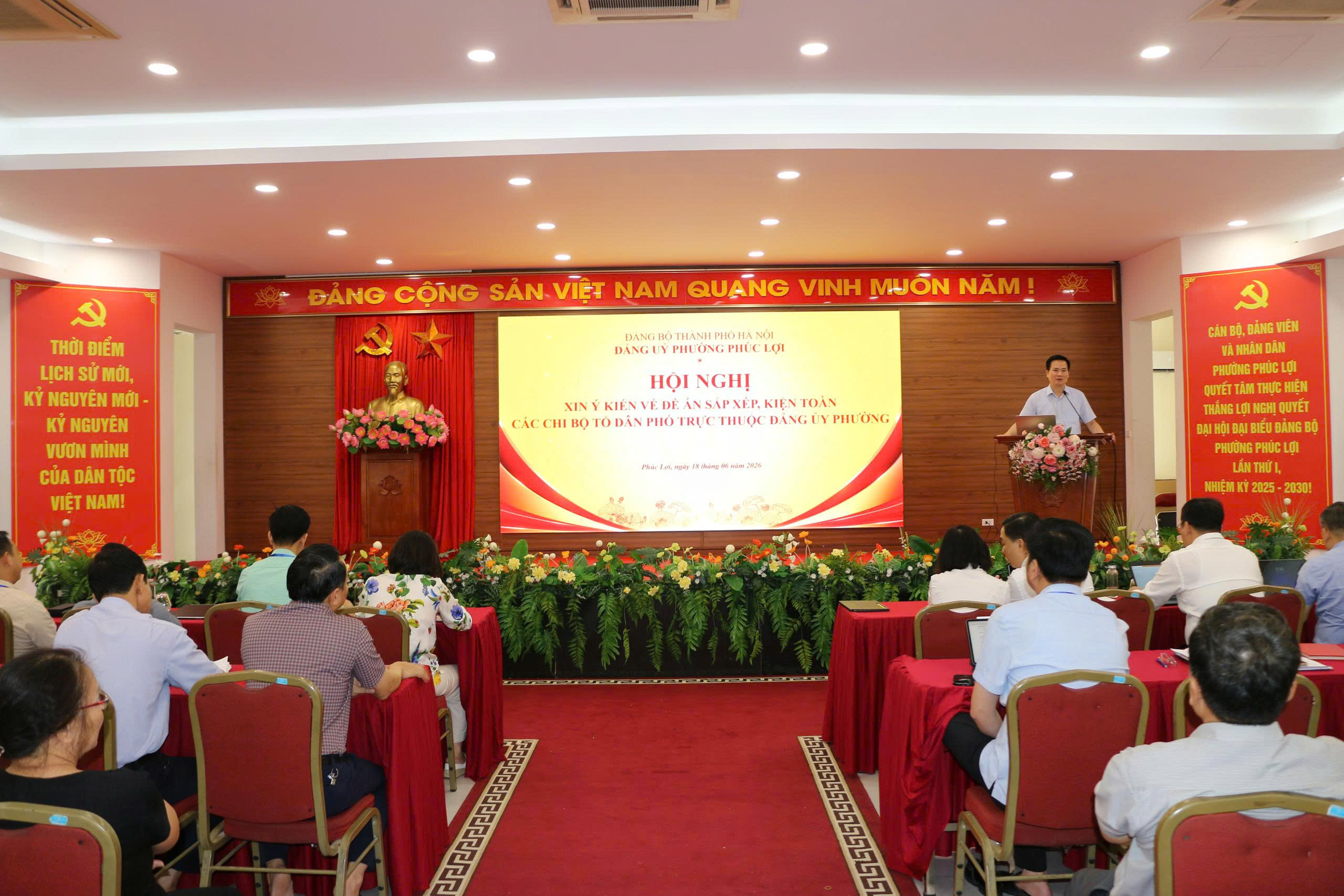 Phường Phúc Lợi lấy ý kiến hoàn thiện Đề án kiện toàn chi bộ tổ dân phố, nâng cao năng lực lãnh đạo ở cơ sở