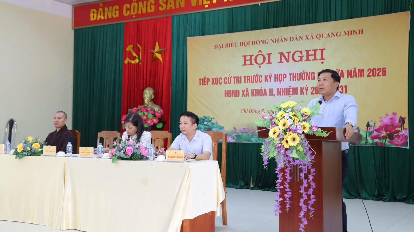 HĐND xã Quang Minh lắng nghe ý kiến cử tri tại 9 đơn vị bầu cử trước kỳ họp giữa năm 2026