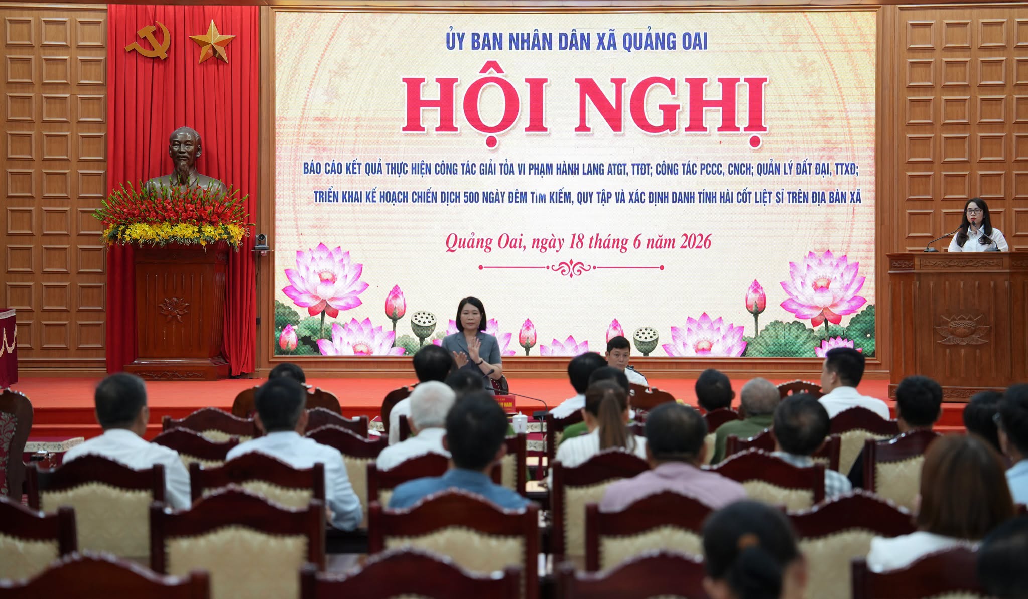 Xã Quảng Oai siết chặt kỷ cương quản lý, triển khai đồng bộ các nhiệm vụ trọng tâm trên địa bàn