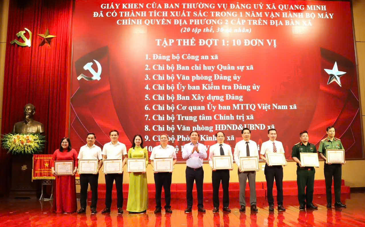 Ghi nhận những đóng góp nổi bật sau một năm vận hành mô hình chính quyền địa phương hai cấp tại xã Quang Minh