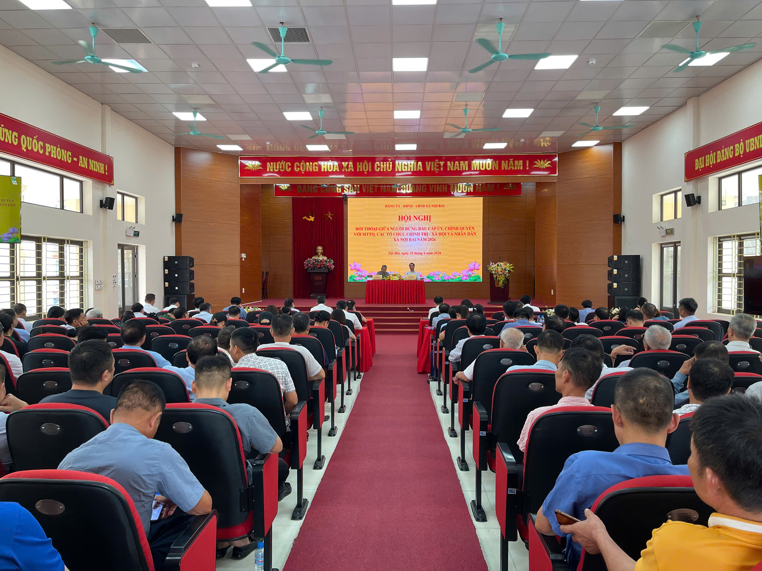 Xã Nội Bài đối thoại trực tiếp với MTTQ, các tổ chức chính trị - xã hội và người dân, tập trung tháo gỡ nhiều vấn đề dân sinh