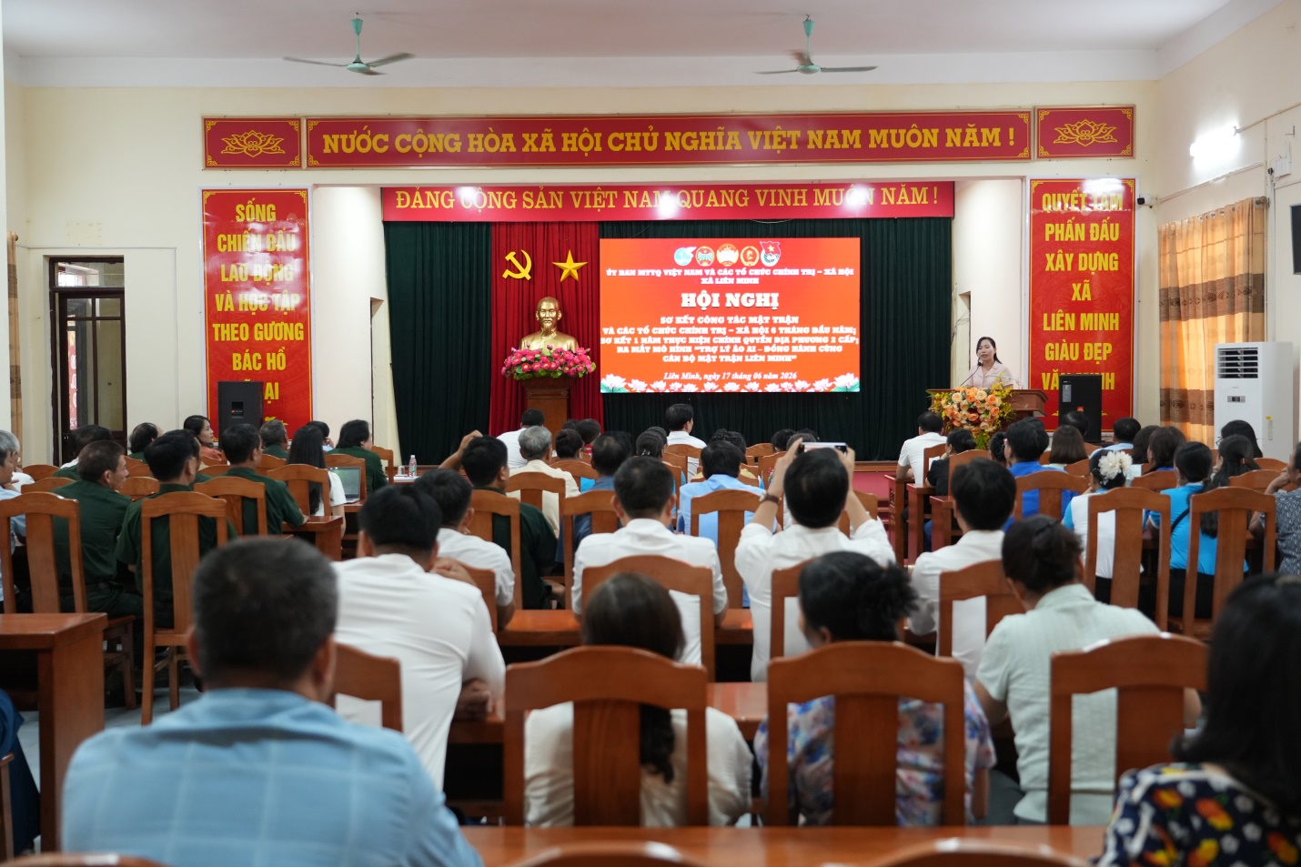 Xã Liên Minh sơ kết công tác Mặt trận, ra mắt mô hình “Trợ lý ảo AI”