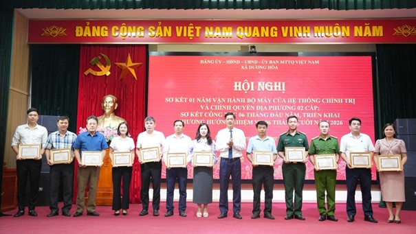 Xã Dương Hòa khẳng định hiệu quả mô hình chính quyền địa phương hai cấp sau 01 năm đổi mới