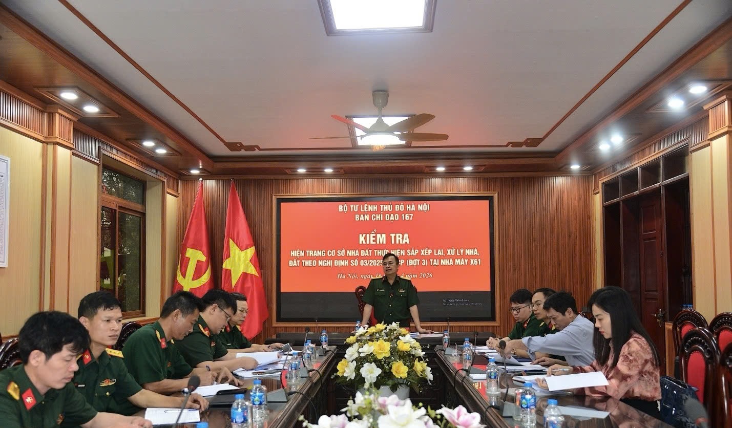 Bộ Tư lệnh Thủ đô Hà Nội kiểm tra công tác quản lý, sử dụng đất quốc phòng tại Binh chủng Hóa học