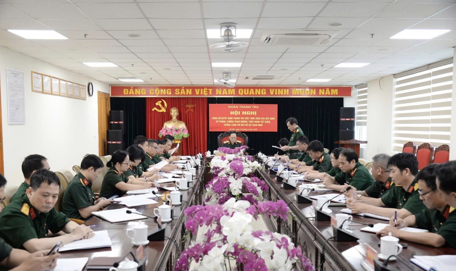 Bộ Tư lệnh Thủ đô Hà Nội thanh tra công tác phòng, chống tham nhũng, thực hành tiết kiệm tại Bộ Tham mưu
