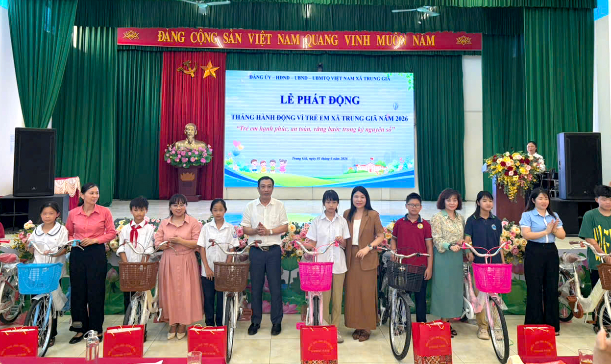 Xã Trung Giã lan tỏa yêu thương, chung tay chăm lo trẻ em trong kỷ nguyên số