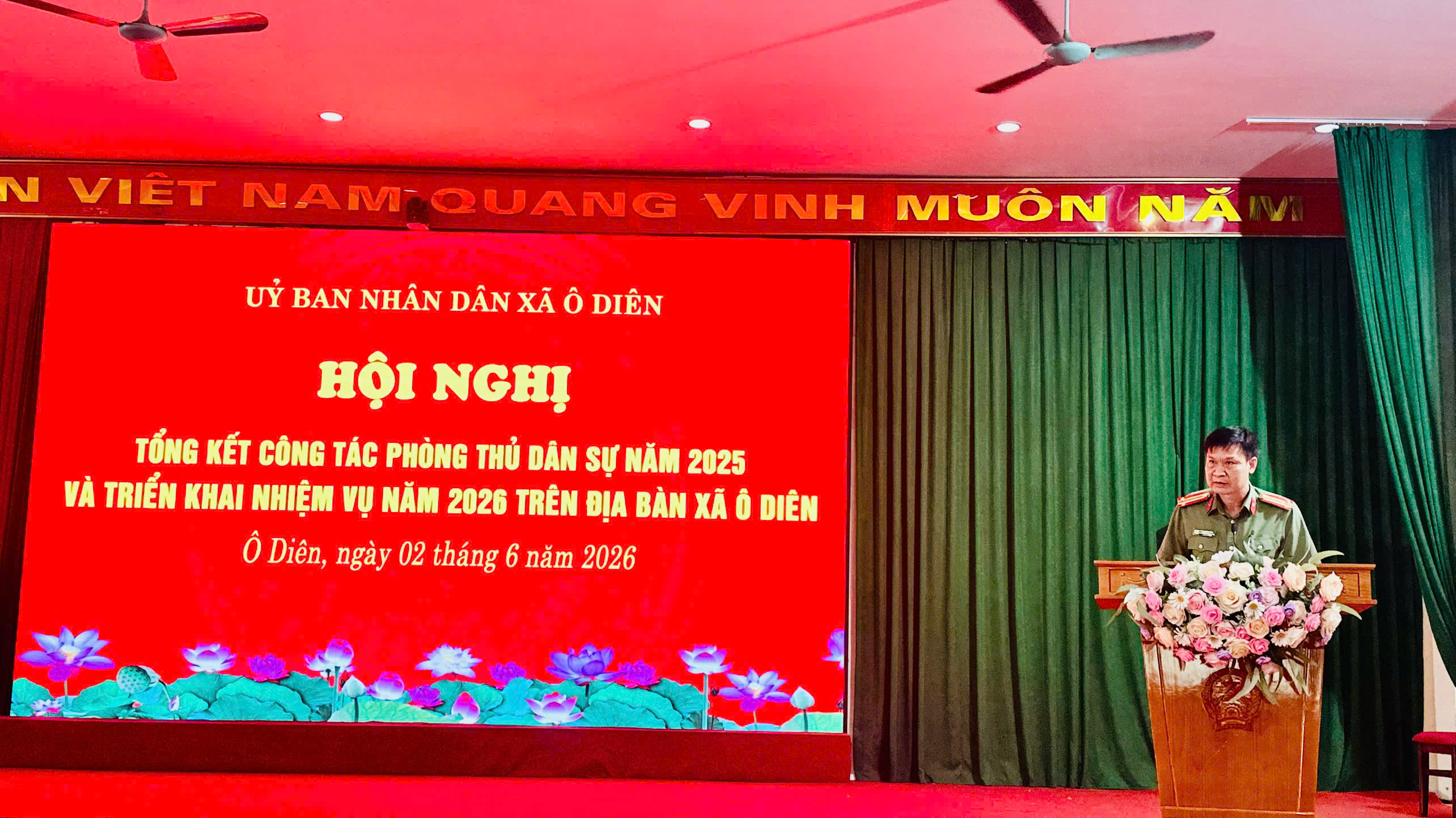 Xã Ô Diên nâng cao năng lực phòng thủ dân sự, chủ động ứng phó mọi tình huống thiên tai và sự cố