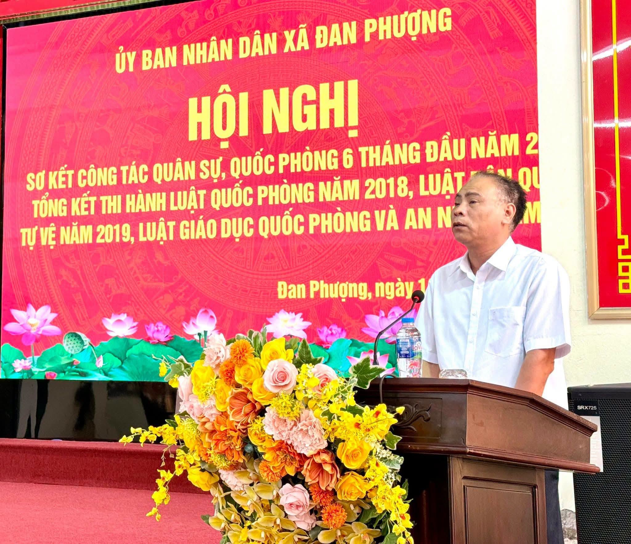 UBND xã Đan Phượng đánh giá toàn diện nhiệm vụ quốc phòng, quân sự địa phương sau 6 tháng đầu năm 2026
