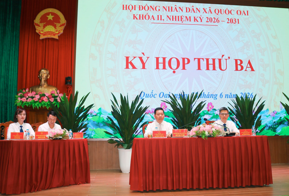 Kỳ họp thứ Ba HĐND xã Quốc Oai thông qua nhiều nghị quyết quan trọng vì sự phát triển địa phương