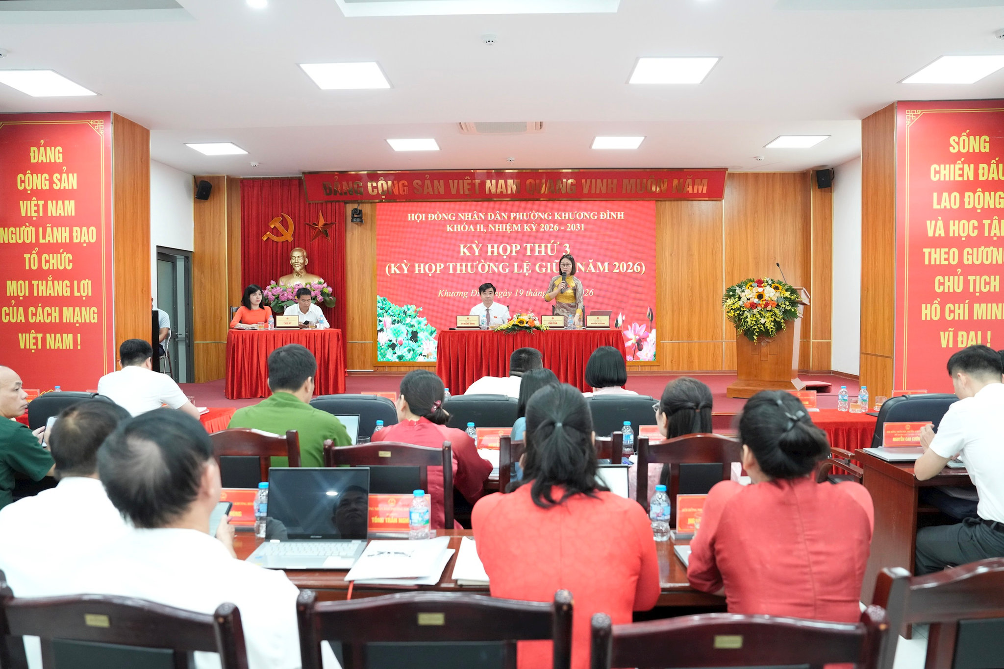 HĐND phường Khương Đình thông qua 4 nghị quyết, quyết tâm thực hiện thắng lợi nhiệm vụ 6 tháng cuối năm