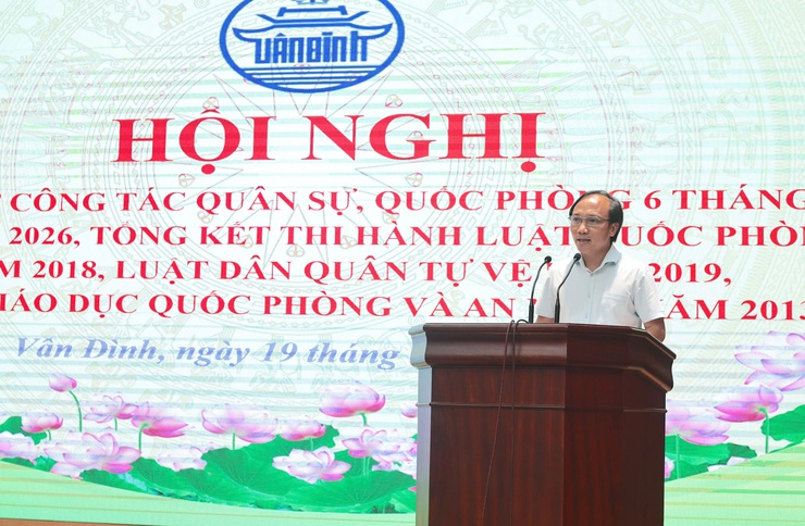 Xã Vân Đình đánh giá toàn diện kết quả thực hiện nhiệm vụ quân sự, quốc phòng 6 tháng đầu năm 2026.