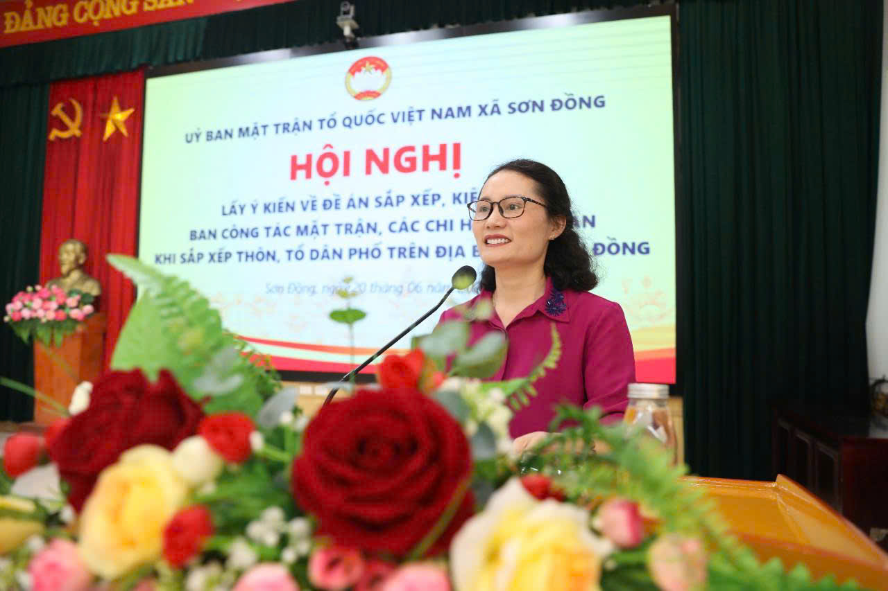 Ủy ban MTTQ Việt Nam xã Sơn Đồng đẩy nhanh kiện toàn tổ chức ở khu dân cư sau sắp xếp thôn, tổ dân phố