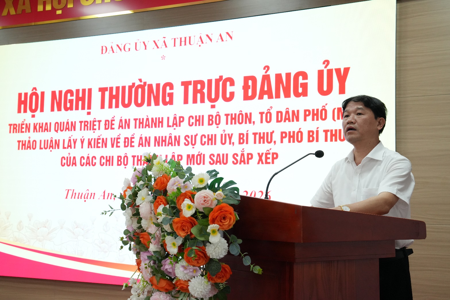 Xã Thuận An khẩn trương kiện toàn chi bộ thôn, tổ dân phố sau sắp xếp, chuẩn bị nhân sự cho giai đoạn mới
