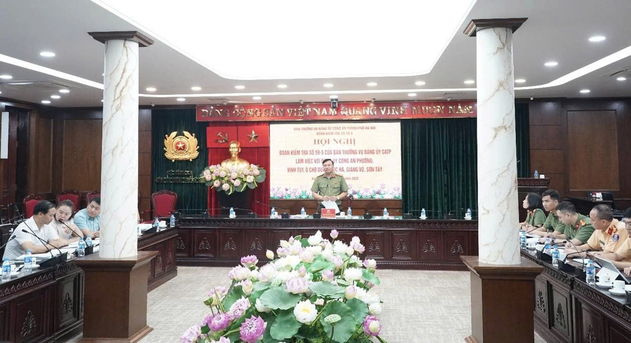 Đảng ủy Công an thành phố Hà Nội tăng cường kiểm tra công tác xây dựng Đảng tại 5 Công an phường