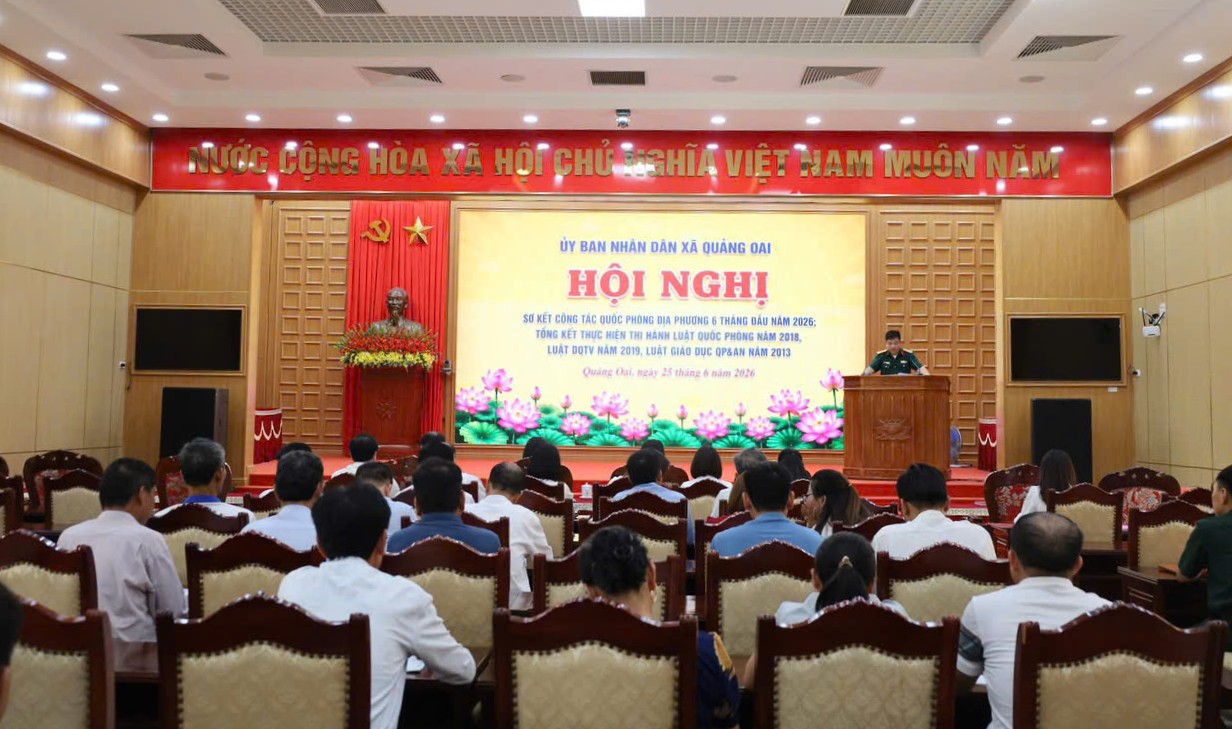 Xã Quảng Oai nâng cao chất lượng công tác quốc phòng địa phương, xây dựng thế trận quốc phòng toàn dân vững chắc