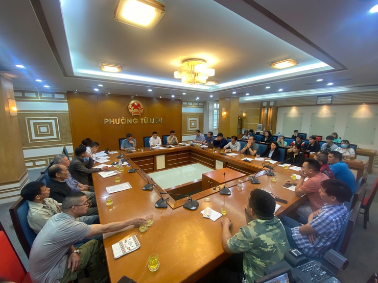 UBND phường Từ Liêm đối thoại với các hộ dân về công tác thu hồi đất thực hiện dự án Hồ điều hòa Phú Đô