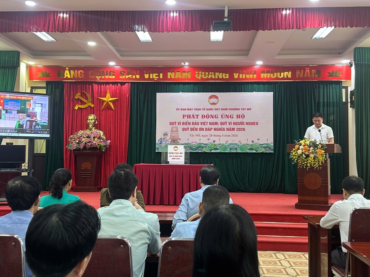 Phường Tây Mỗ phát động ủng hộ ba quỹ an sinh, hướng về biển, đảo và sẻ chia với cộng đồng