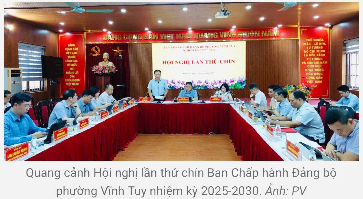 Phường Vĩnh Tuy quyết liệt hoàn thiện các nhiệm vụ trọng tâm, tạo nền tảng phát triển 6 tháng cuối năm 2026