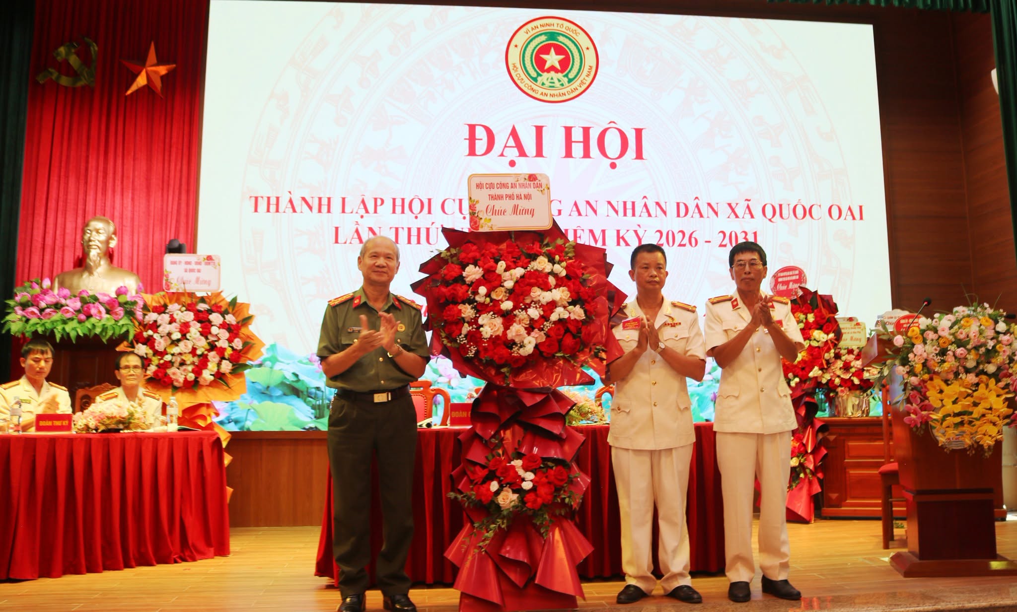 Xã Quốc Oai thành lập Hội Cựu Công an nhân dân, phát huy lực lượng hưu trí tham gia giữ vững an ninh cơ sở