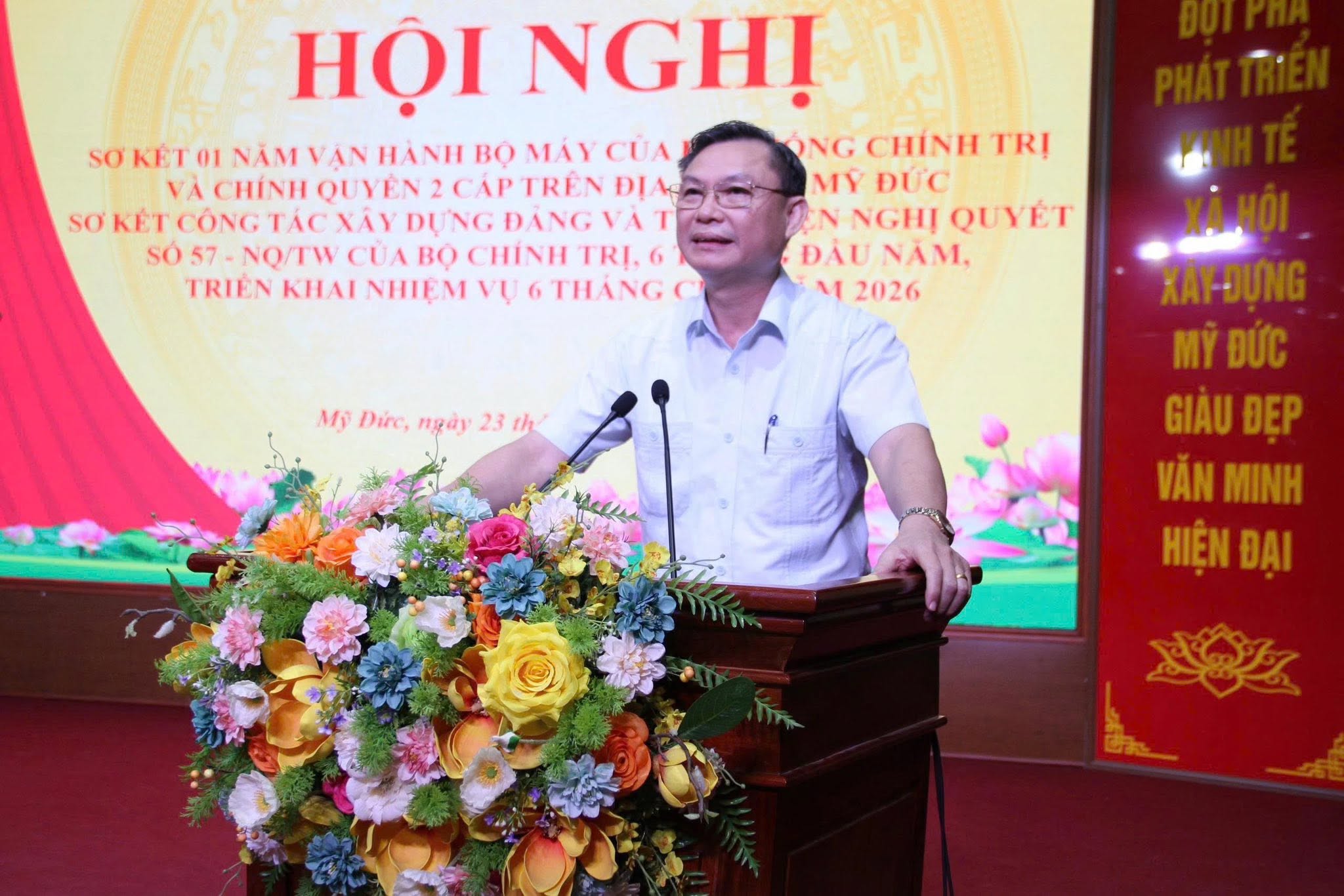 Xã Mỹ Đức phát huy hiệu quả mô hình chính quyền địa phương hai cấp, tạo đà bứt phá tăng trưởng