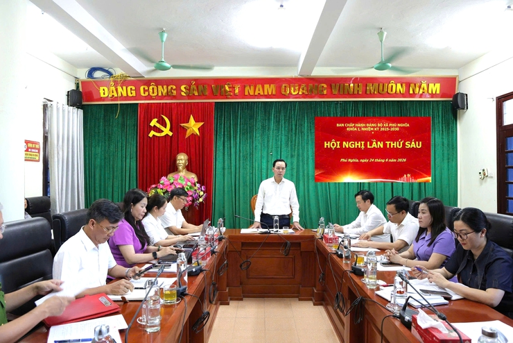 Đảng bộ xã Phú Nghĩa thống nhất chủ trương sắp xếp thôn, quyết tâm hoàn thành các nhiệm vụ trọng tâm năm 2026
