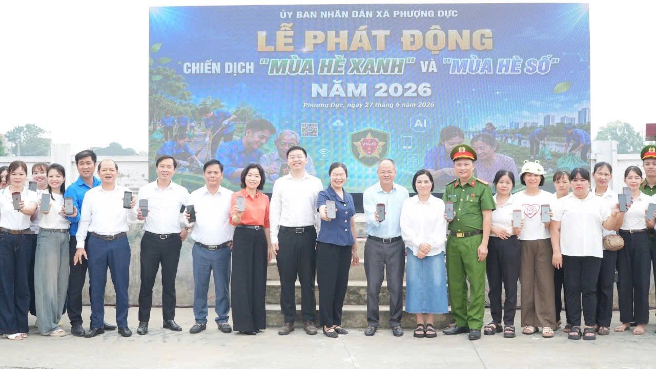 Xã Phượng Dực phát động “Mùa hè xanh”, “Mùa hè số”, lan tỏa sức trẻ vì cộng đồng và chuyển đổi số