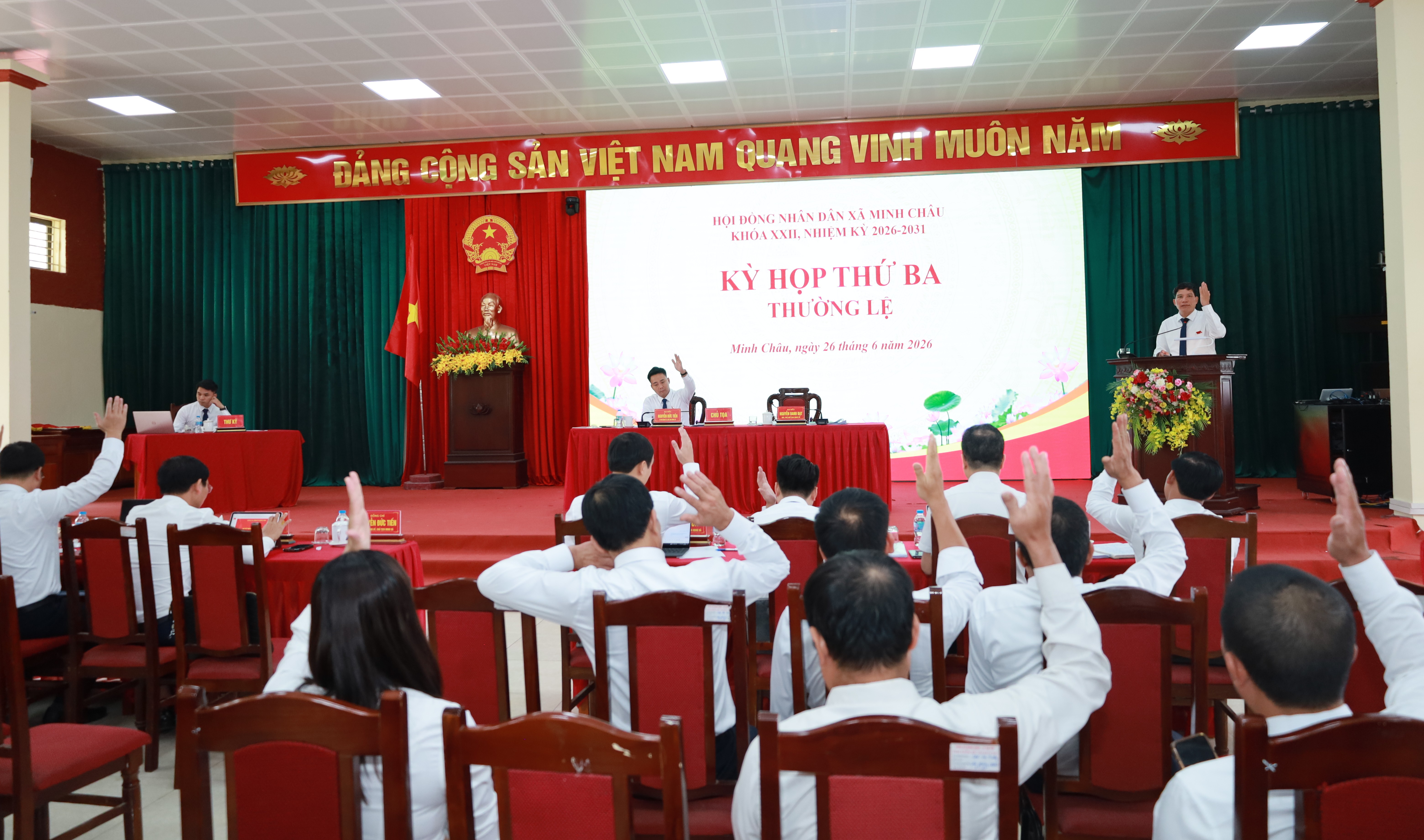 HĐND xã Minh Châu quyết nghị nhiều nội dung quan trọng, tạo động lực hoàn thành mục tiêu phát triển năm 2026