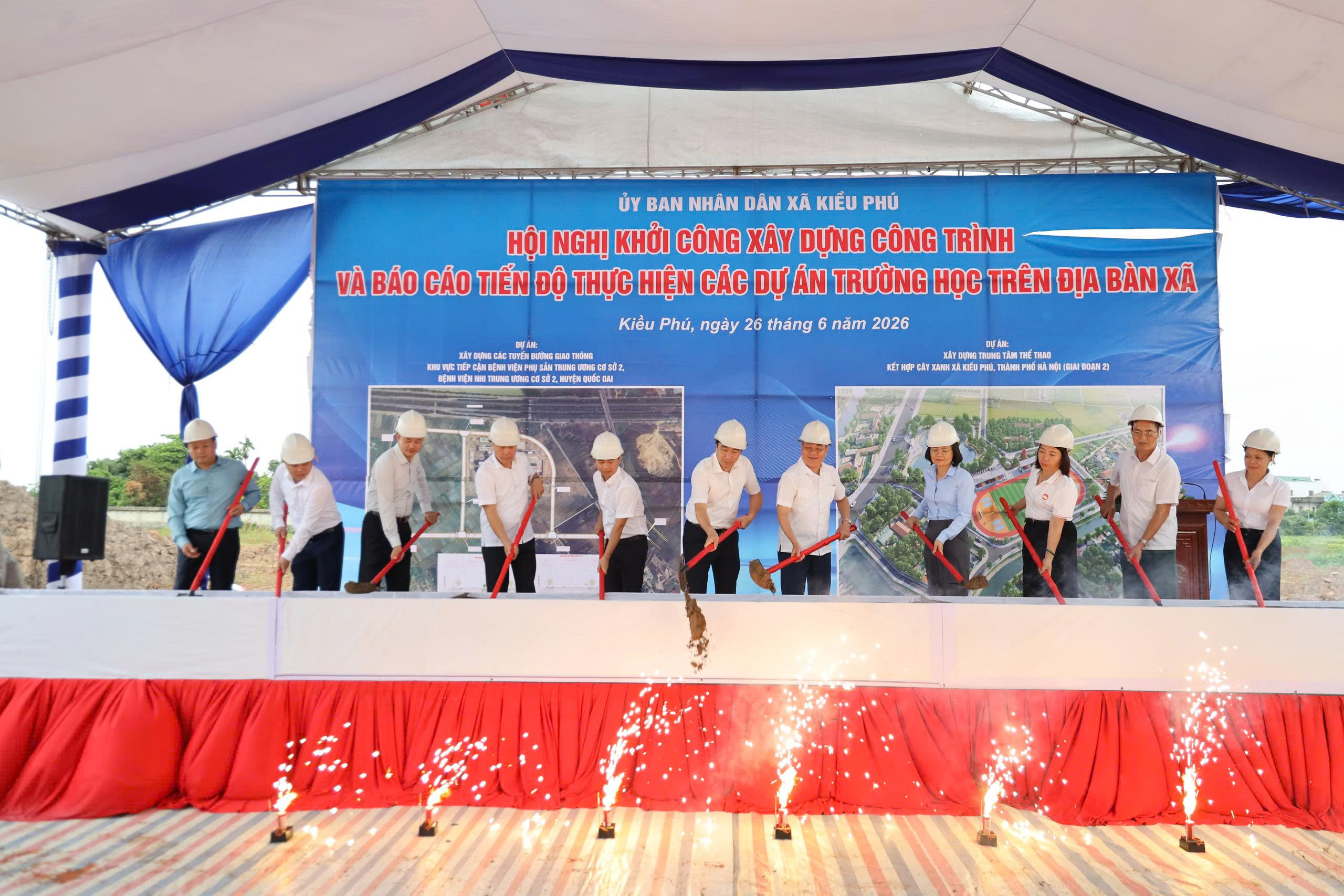 Xã Kiều Phú khởi công loạt dự án hạ tầng trọng điểm, tạo động lực phát triển đô thị