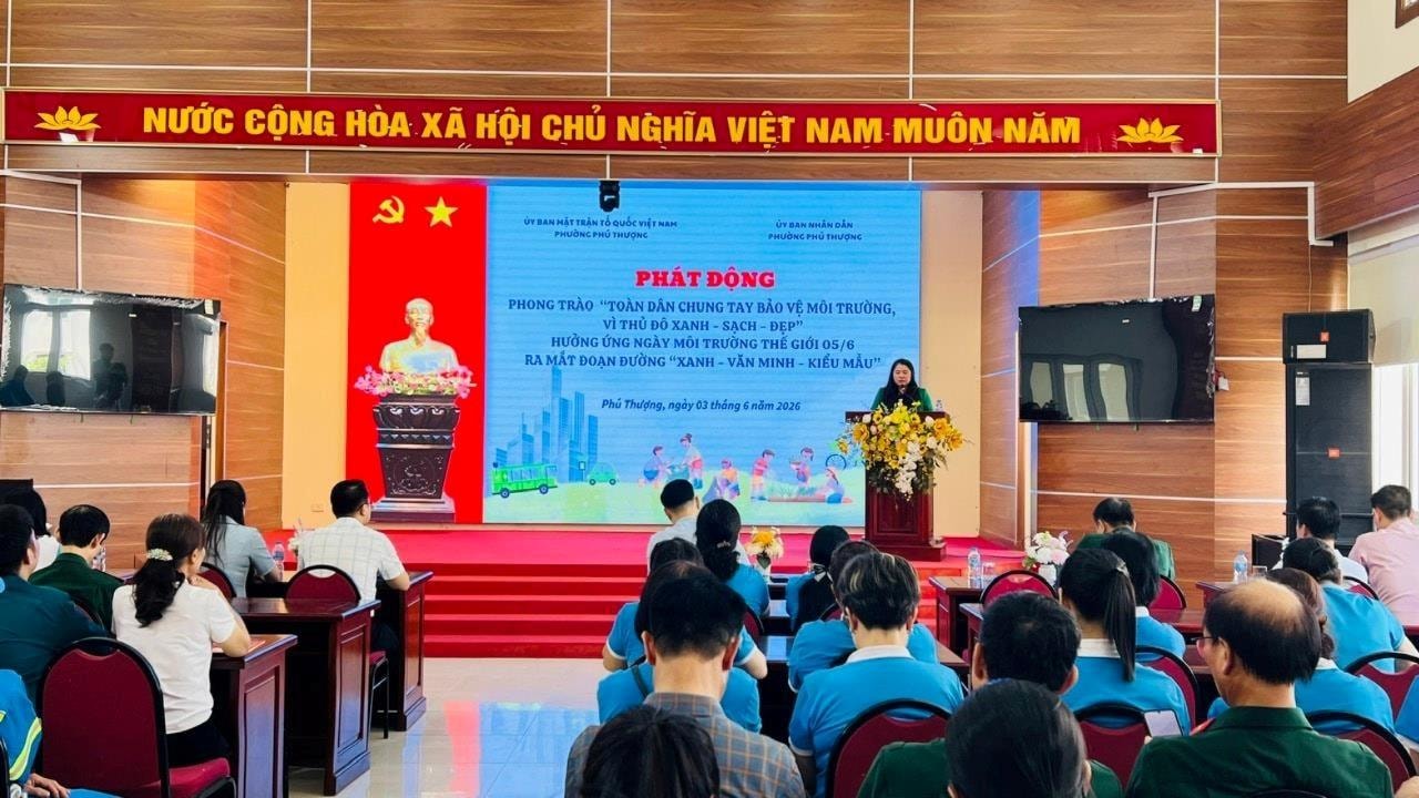 Phường Phú Thượng lan tỏa hành động xanh, hưởng ứng Ngày Môi trường thế giới năm 2026