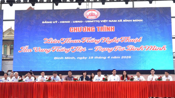 Xã Bình Minh rộn ràng Liên hoan Trống nghệ thuật, lan tỏa giá trị văn hóa truyền thống